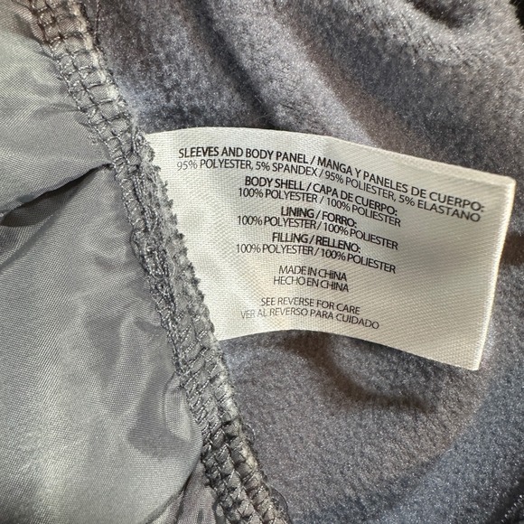 Orvis Quilted Fleece Jacket Men's Large Gray Full Zip Insulated Outdoor Casual - Picture 4 of 7